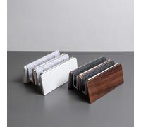 Support Vertical Pour Ordinateur Portable En Bois De Noyer De Qualité Supérieure Pour Macbook (Blanc, Double Fente Réglable)