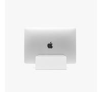 Support Vertical Pour Ordinateur Portable En Bois De Noyer De Qualité Supérieure Pour Macbook(Blanc,Emplacement Unique Réglable)