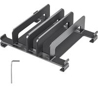 Support Vertical pour Ordinateur Portable Laptop Stand en Acier Au Carbone avec 3 Fentes Support Laptop Peu Encombrant Anti-Rayures et Antidérapant pour Tablette Ipad Calculatrice