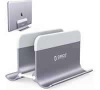 Support Vertical Pour Ordinateur Portable, Réglable Vertical En Aluminium,Laptop Stand Peu Encombrant, Bureau Laptop Stand Pour Macbook/Surface/Dell/Ordinateur Portable De Jeu - Gris