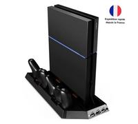 Support Vertical pour PS4 avec Ventilateurs, Chargeur pour 2 Manettes