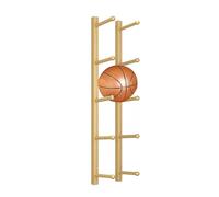 Support vertical pour tapis de yoga, étagère de rangement multifonction à 5 niveaux, étagère pour tapis de yoga, nizer polyvalent pour salle de sport à domicile, accessoires de fitness (doré)