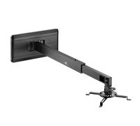 Maclean Support pour vidéoprojecteur à Courte Distance Support Mural Guide-câble Rotation 360° Support Universel pour vidéoprojecteur jusqu'à 15kg