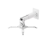 ONKRON Support Vidéoprojecteur Plafond 10 kg, Inclinable, Pivotant, K3A-W Blanc Blanc