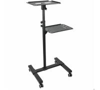 StarTech Table projecteur & PC ADJPROJCART – 2 étagères (10 kg ch.), réglable, roues verrouillables