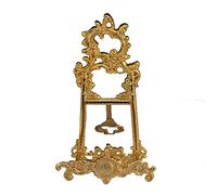 Support vintage doré pour livre de cuisine en métal antique, support pliable de luxe, chevalet multifonction, pour menu, livre de recettes, peintures, plateaux, table, cadres photo, plaques