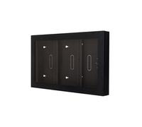support vitrine KIMEX 033-5500 Caisson mural avec vitre écran 55, Indoor Noir G