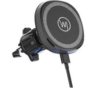 Support Voiture 15W avec Fonction de Charge,Compatible avec MagSafe iPhone 15,14,13,12 (Pro,Max,Plus,Mini) Chargeur sans Fil,Grille de Ventilation Support Voiture