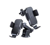Support Voiture 2 en 1 Charge Qi Ventouse et Grille d'aération Forcell Noir