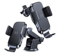 Support Voiture 2 en 1 Charge Qi Ventouse et Grille d'aération Forcell Noir