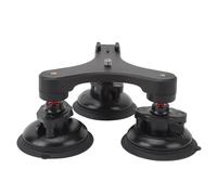 Support Voiture à Ventouse Triple, Fixation 360° Rotative, Filetage 1/4 Pouces pour Appareils Photo et Smartphones - Forte Aspiration, Ajustement Flexible, Usage Polyvalent