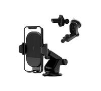 Support Voiture Avec Charge Rapide Sans Fil 15W Et 2 Systèmes De Fixation