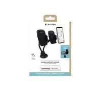Bigben Connected – Support voiture double ajustable – Fixation pare-brise et ventilation – Noir