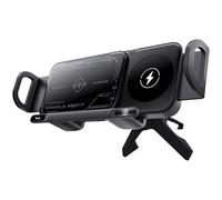 Support Voiture Chargeur sans Fil, Charge Rapide 15 W, Fixation Grille d'aération, Rotation 90°, Commande d'une Main, Compatible avec téléphones Pliables, Compatible avec Huawei, Noir