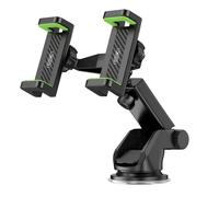 Support Voiture Double Pince Fixation Ventouse Boule-RAM rotative 360° Noir