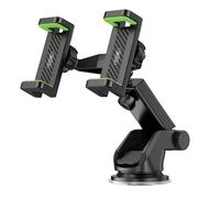 Support Voiture Double Pince Fixation Ventouse Boule-RAM rotative 360° Noir