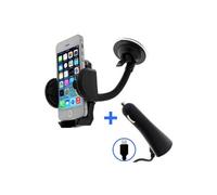 support allume-cigare 2 en 1 + allume-cigare iPhone/iPad Made For iPhone - Noir