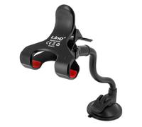 Support Voiture Fixation Ventouse Ajustable Rotatif 360 Bras Flexible LinQ Noir