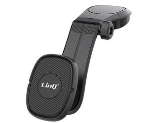 Support Voiture Magnétique 360° avec Plaque Métallique pour Tableau de Bord Noir