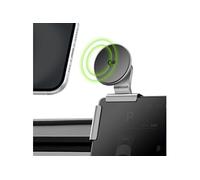 Support Voiture Magnétique avec Charge sans Fil Qi2 et Fixation Ecran Tesla Argent