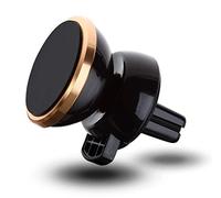 Support Voiture Magnetique pour XIAOMI Redmi 9C Smartphone avec Aimant Ventilateur Universel 360 Rotatif (Or)