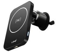 Support Voiture MagSafe 15W Fixation Grille d'aération LED indicateur LinQ Noir