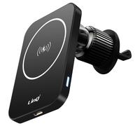 Support Voiture MagSafe 15W Fixation Grille d'aération LED indicateur LinQ Noir