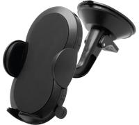 Support Voiture Pare-brise + Ventilation 2 en 1 Maintien clip ajustable Noir Bigben