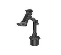 Support Voiture Porte-Gobelet pour Smartphone et Tablette 4 à 13" - Réglable - Bras articulé - Rotation 360° - Noir