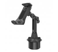 Support Voiture Porte-Gobelet pour Smartphone et Tablette 4 à 13" Réglable, Noir
