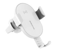 Support Voiture pour Grille de Ventilation avec Chargeur sans Fil Qi 10W Blanc