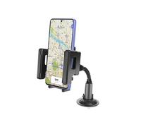 Support Voiture pour Smartphone Flexible et Rotatif Fixation Ventouse Noir