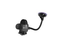Support Voiture pour Smartphone Ovale Fixation à ventouse Bras long 27 cm Forcell Noir