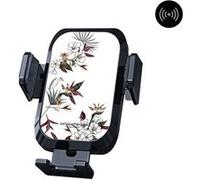 Support voiture pour Support voiture avec charge à induction Fleurs Sauvages - La Coque Française® Noir G