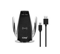 Support Voiture QI 10W pour Smartphone de 3.5'' à 6.5'' Rotatif 360° Noir