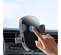 Support voiture réglable pour grille d'aération - Support flexible rotatif à 360° avec poignée en silicone antidérapante - Matériau ABS - Compatible avec Smartph (ventouse)