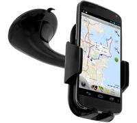 Support Voiture Rotatif Noir pour Smartphone - Fixation Ventouse