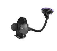 Support Voiture Smartphone Ovale Fixation à ventouse Bras long 27cm Noir