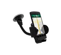 Support Voiture Smartphone Pare-Brise Bras flexible Orientable 360° - Noir Noir