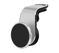 Support voiture Smartphone Système aimanté Fixation grille d'aération - Argent