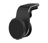 Support voiture Smartphone Système aimanté Fixation grille d'aération - Noir