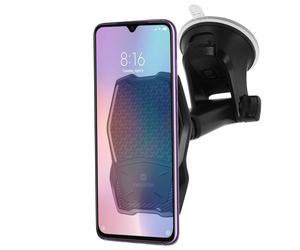 Support Voiture Universel Magnétique Fixation ventouse Chargeur QI Swissten Noir