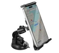 Support Voiture Ventouse pour Tablette et Smartphone 7' à 10' Tête Rotative 360° Noir