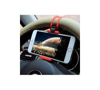 Support Voiture Volant pour VIVO V11 Pro Smartphone Reglable Universel 360 Rotatif Noir/Rouge