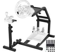 Support Volant de Course Réglable Acier Carbone pour Logitech G29 G920 Fanatec - Cockpit Simulateur Hauteur 57-72.5cm