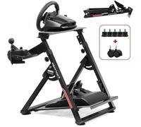 GTPLAYER Support Volant pour G923 G29 G920 T300RST500RS Volant Gaming Retour de Force & TH8A Levier de Vitesse V1 - Repose-Pieds réglable en Hauteur, Rouge (Rouge Pro)