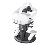 Support VR compatible avec Meta Quest 3, station d'accueil universelle pour casque de réalité virtuelle, support de rangement stable, base ronde, station de charge adaptée pour Quest 3/2, montage