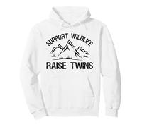 Support Wildlife Raise Twins Funny Twin Mom Dad Cadeau Sweat à Capuche