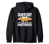 Support Your Local Bartender Pub Parti Boire De La Bière Sweat à Capuche