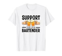Support Your Local Bartender Pub Parti Boire De La Bière T-Shirt